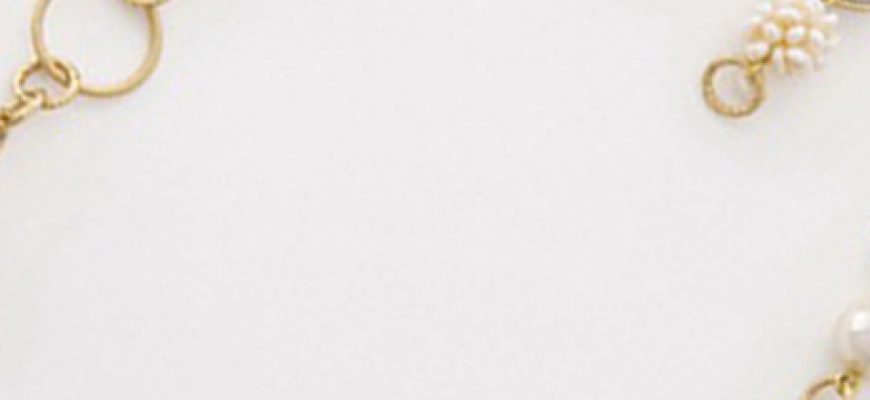 שרשרת פנינה מוזהבת לשלווה ורוגע